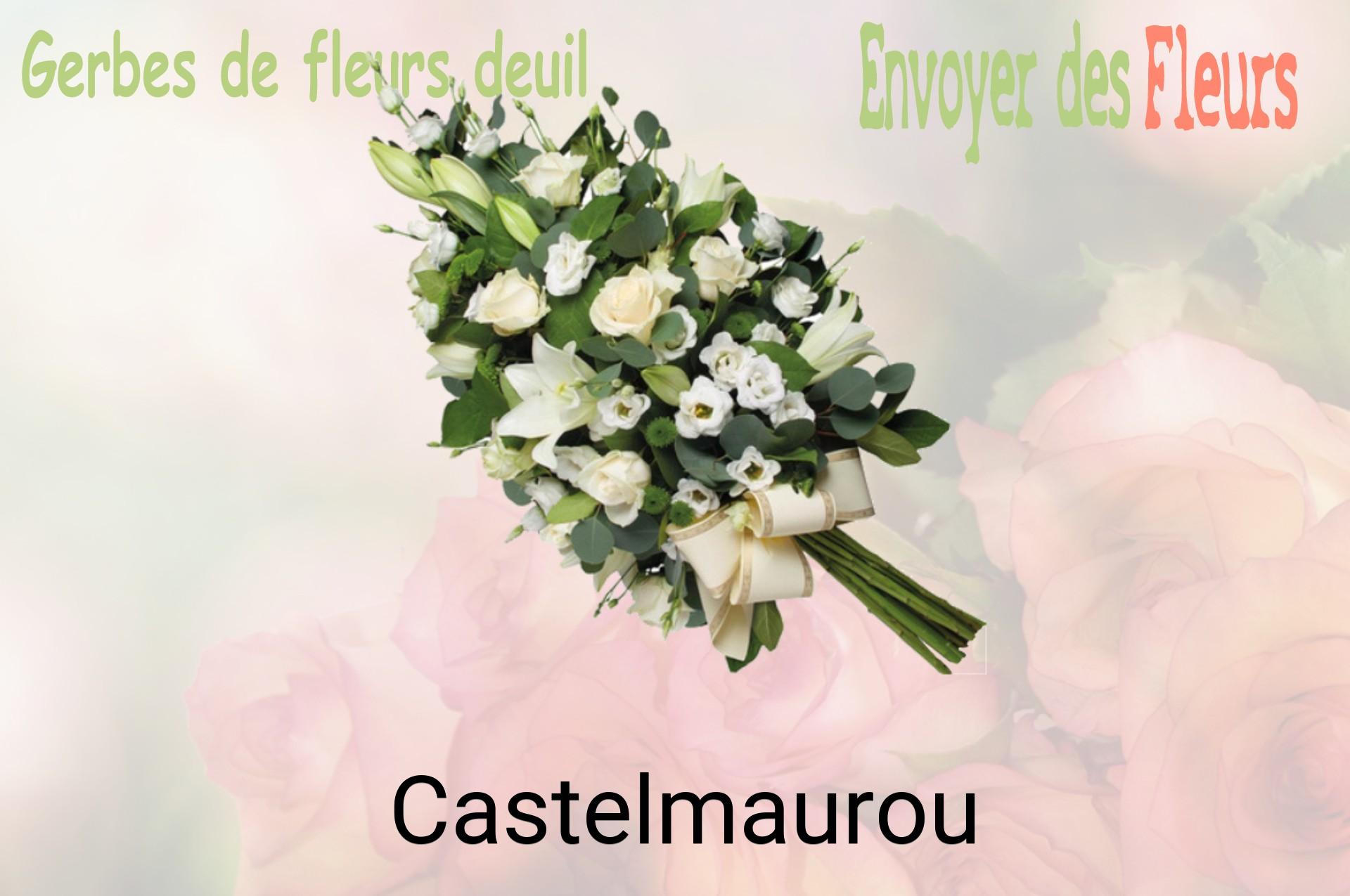 Gerbe de fleurs de deuil livrée à Castelmaurou